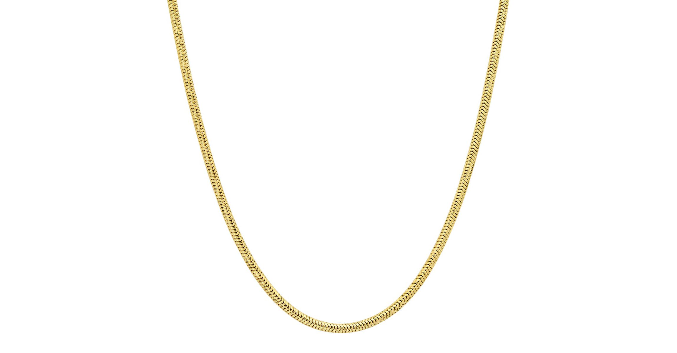 Italian 14k Gold Over Silver 2mm Snake Chain Necklace - Unisex