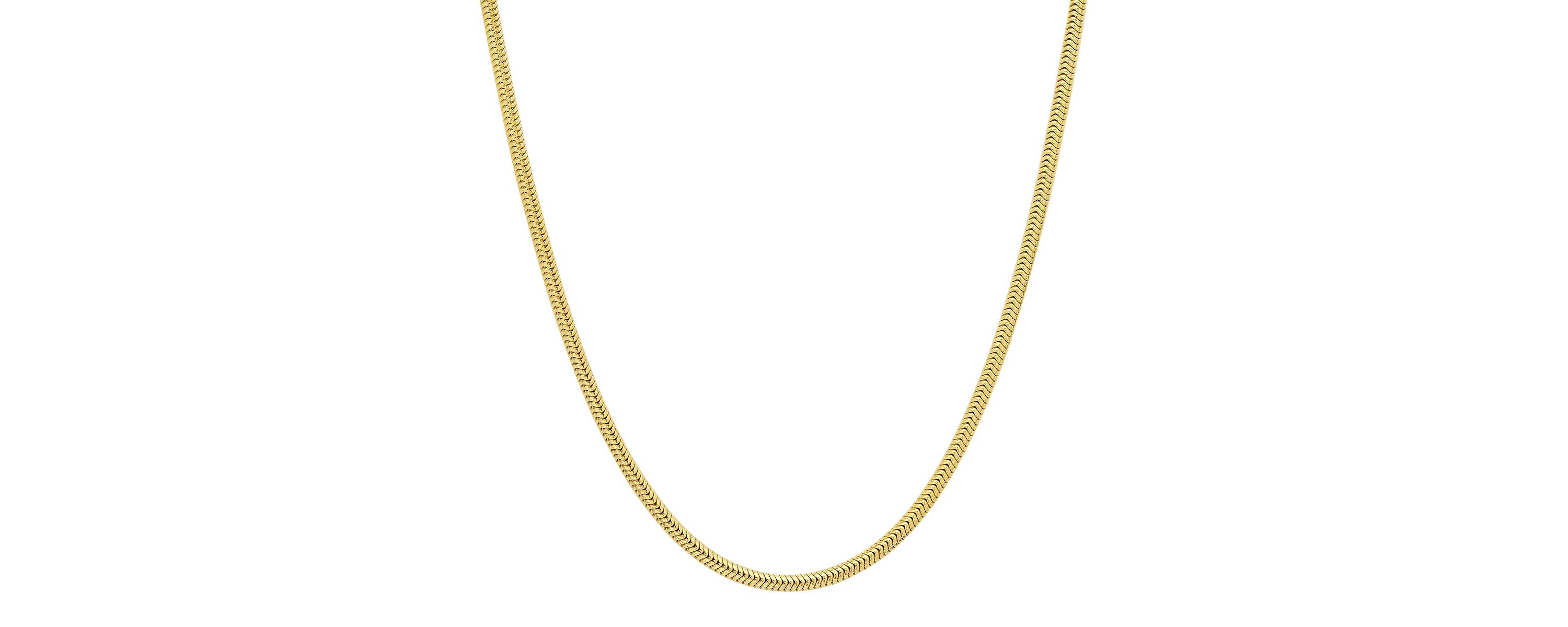 Italian 14k Gold Over Silver 2mm Snake Chain Necklace - Unisex