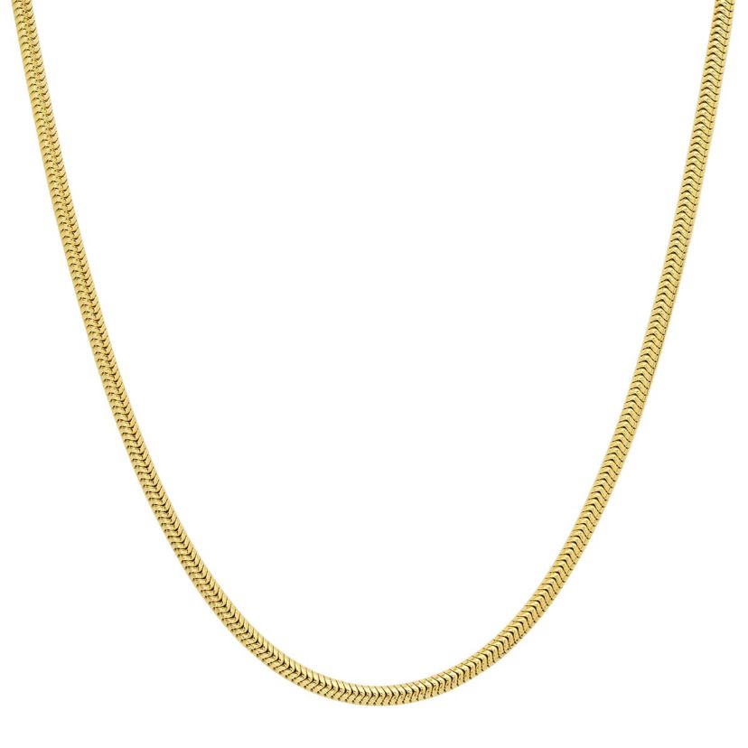 Italian 14k Gold Over Silver 2mm Snake Chain Necklace - Unisex