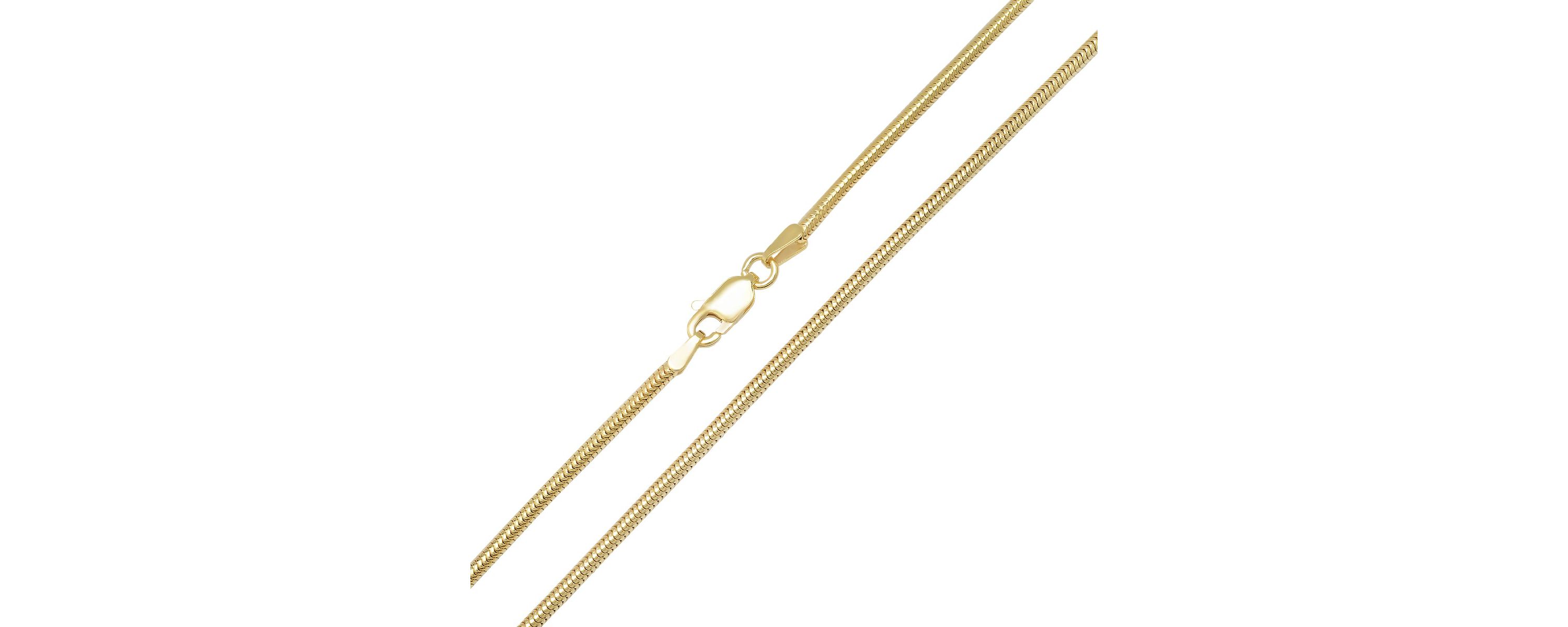 Italian 14k Gold Over Silver 2mm Snake Chain Necklace - Unisex