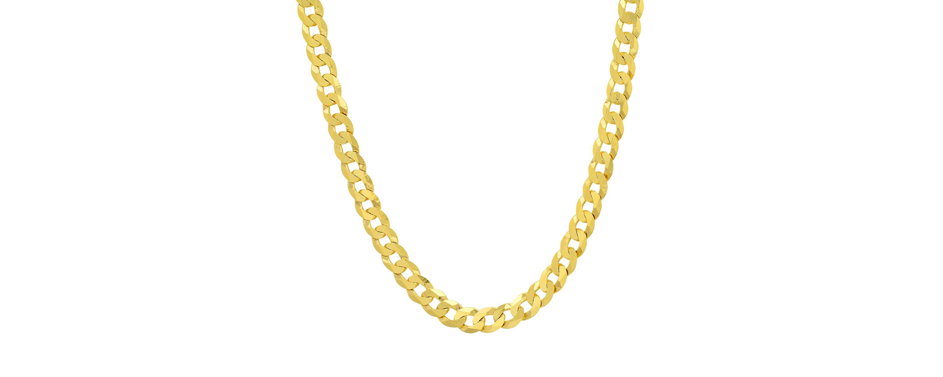 Mens Italian Thick/Heavy 14k Gold Over Silver Miami Cuban Curb Chain Necklace