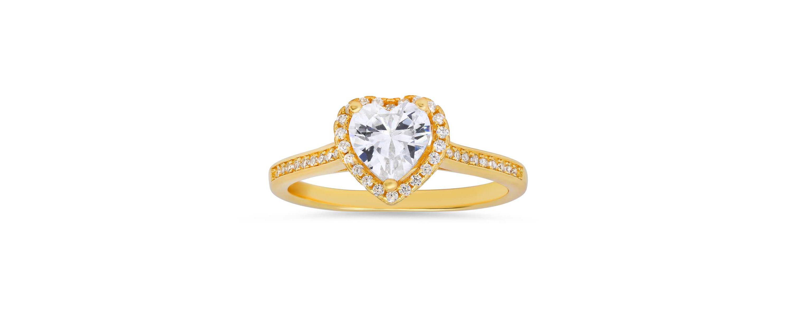 Lab Created Sterling Silver Heart-cut CZ Halo Ring