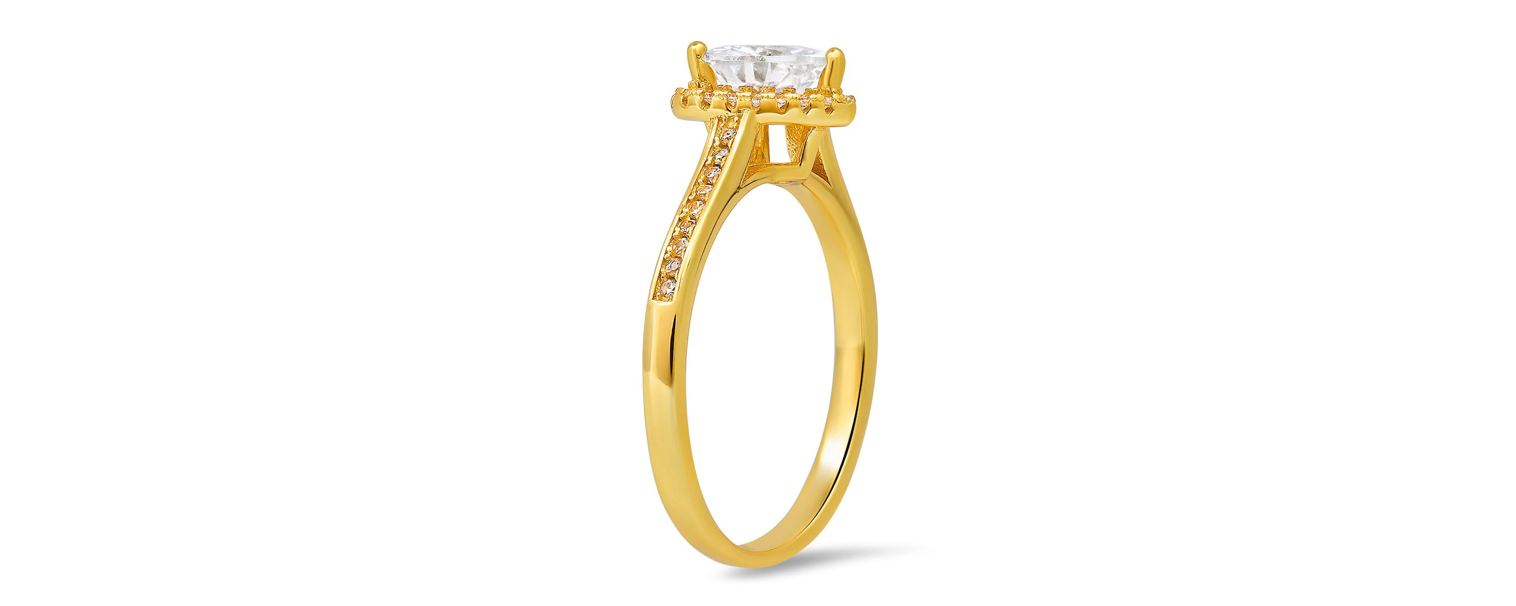 Lab Created Sterling Silver Heart-cut CZ Halo Ring