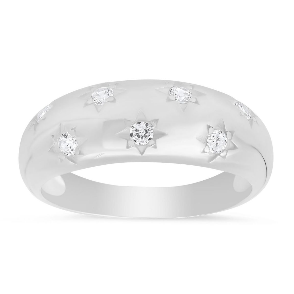 Lab Created Sterling Silver Celestial Dome Ring