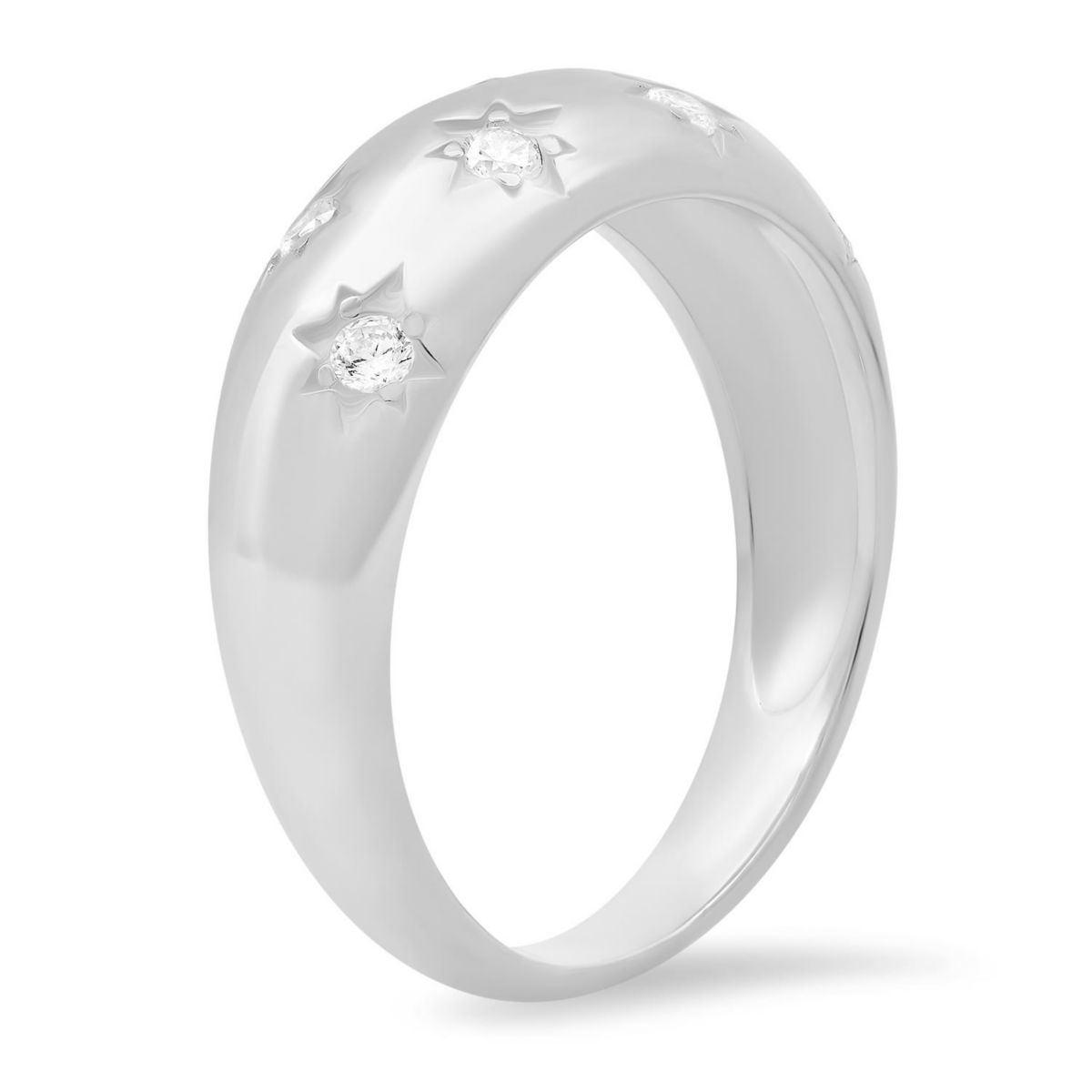 Lab Created Sterling Silver Celestial Dome Ring