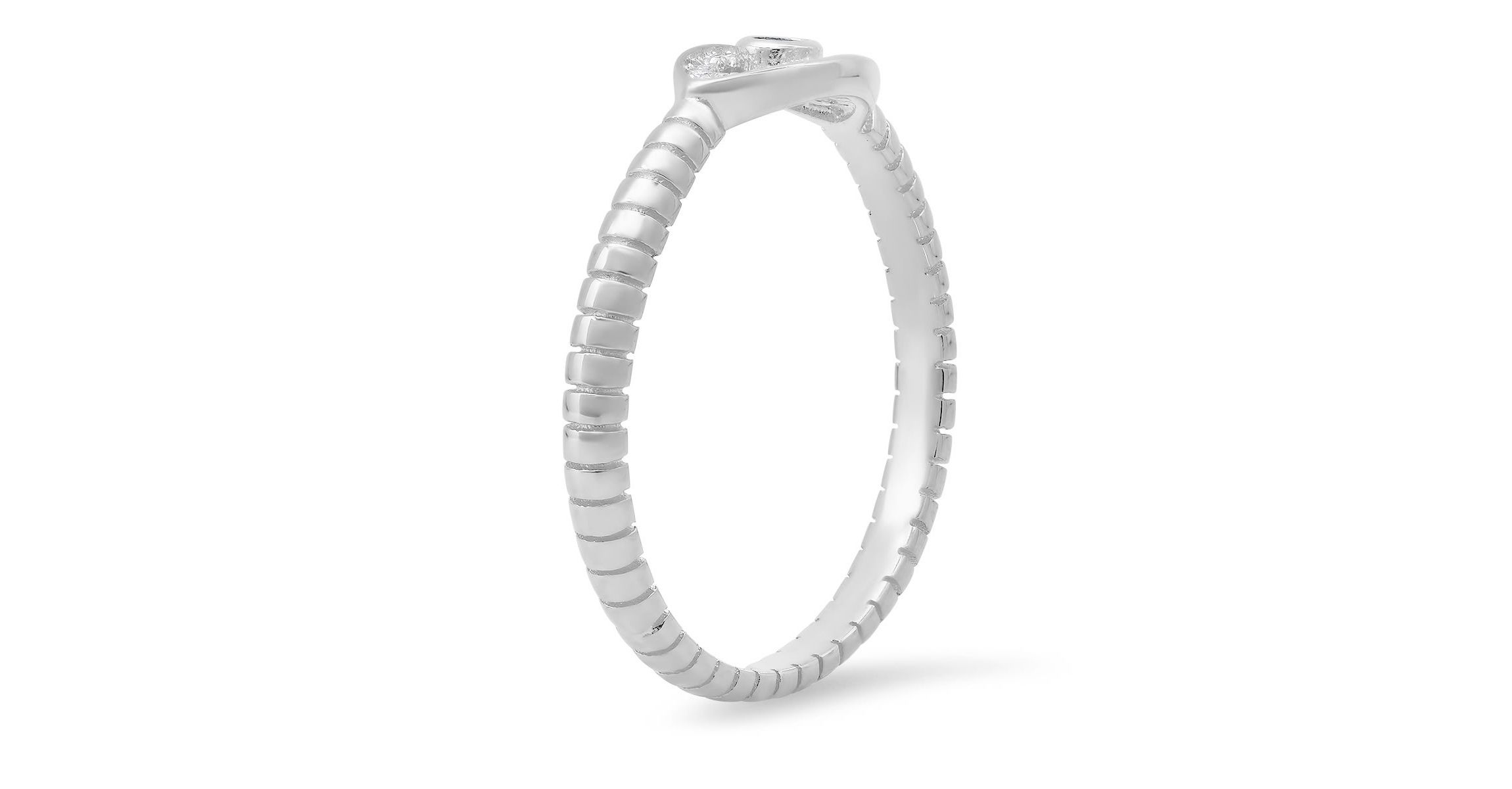 Lab Created Sterling Silver CZ Evil Eye Ring