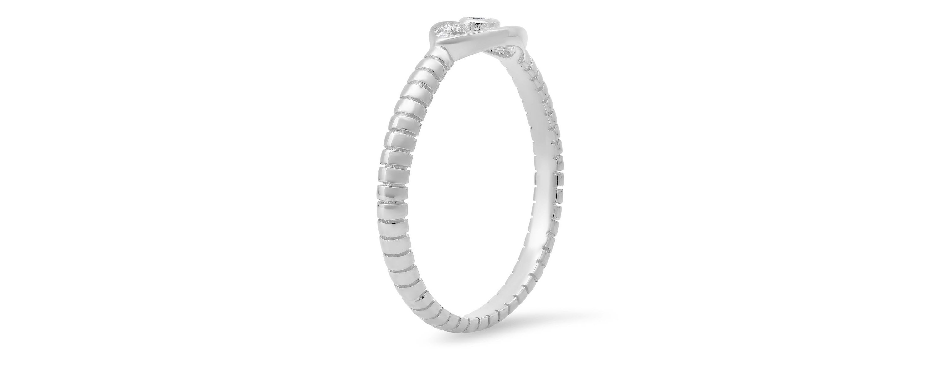 Lab Created Sterling Silver CZ Evil Eye Ring