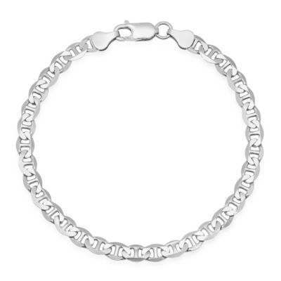 Kylie Harper Mens 8.5" Italian Sterling Silver Mariner Chain Bracelet
