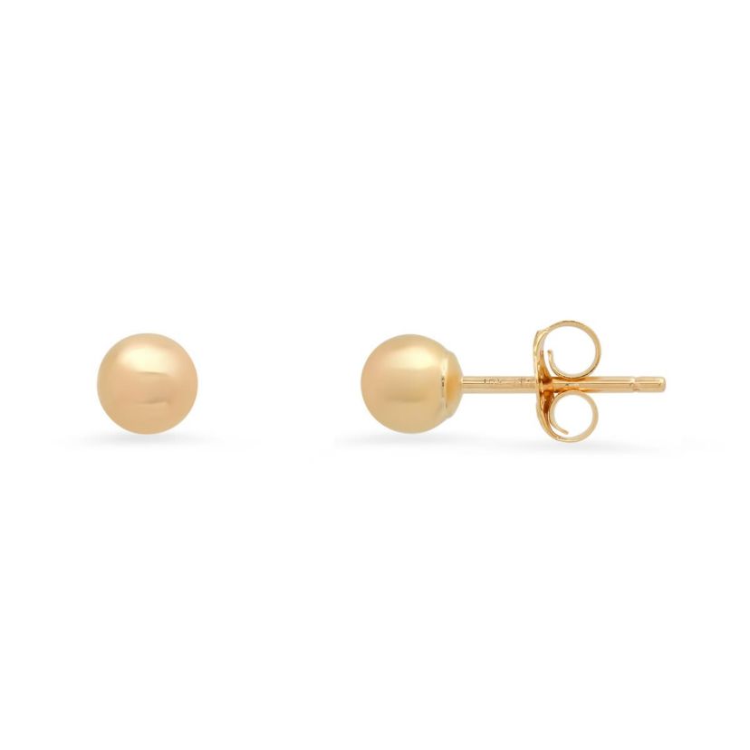 10k Yellow Gold Ball Earring Stud Earrings
