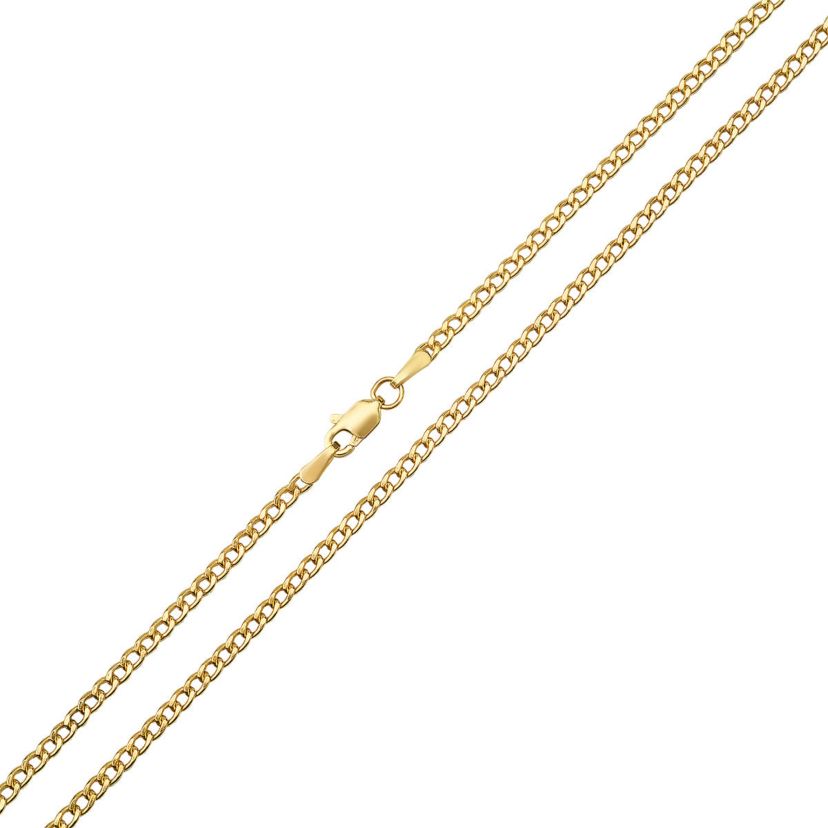 14k Yellow Gold Petite 18" Miami Cuban Curb Chain Necklace