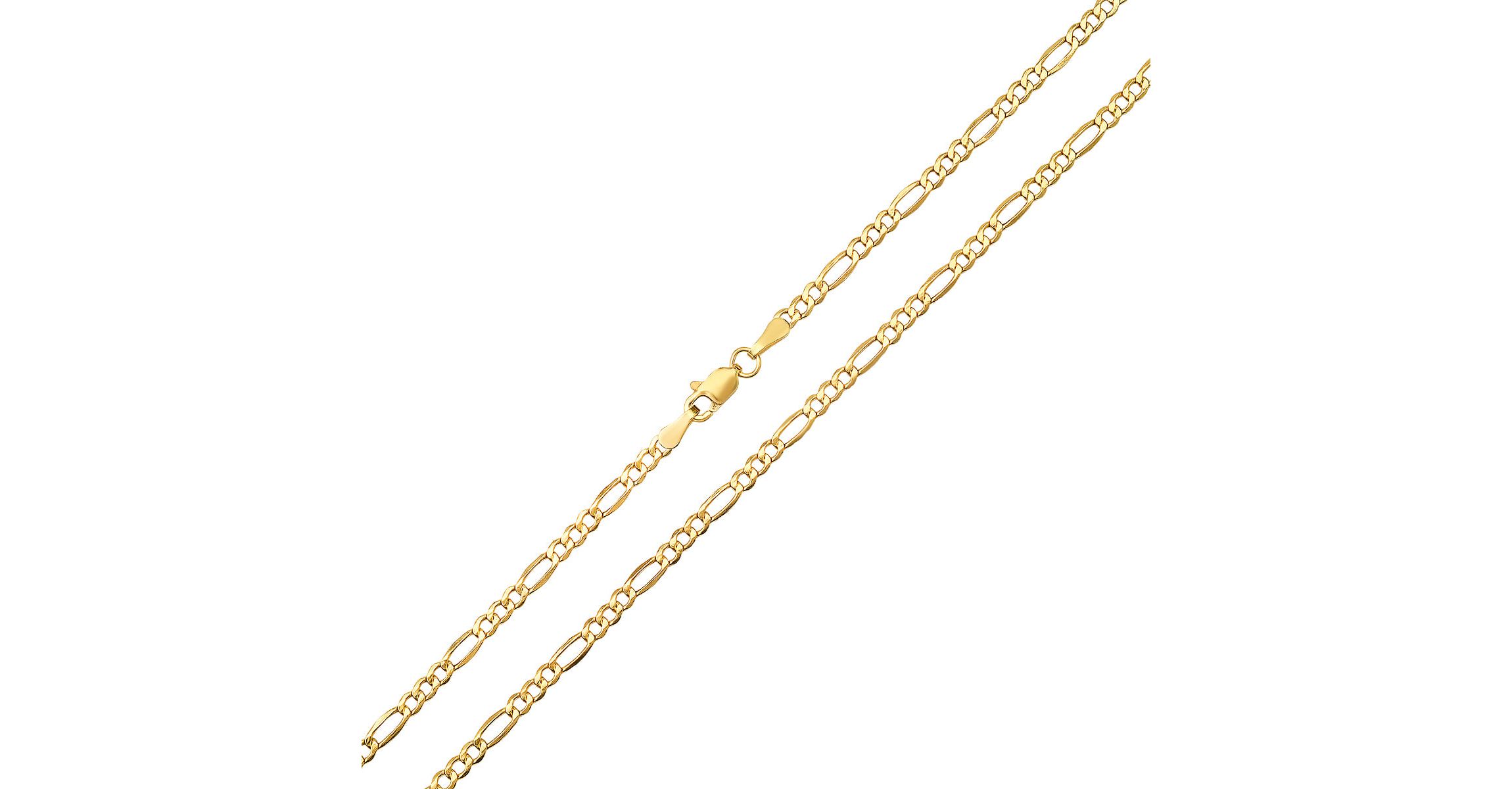 14k Yellow Gold Petite 18" Figaro Chain Necklace