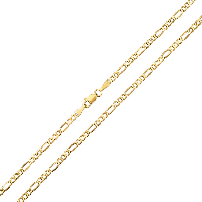 14k Yellow Gold Petite 18" Figaro Chain Necklace