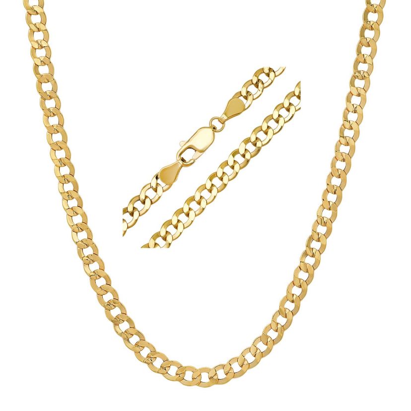 Mens 14k Yellow Gold Thick/Heavy 24" Miami Cuban Curb Chain Necklace