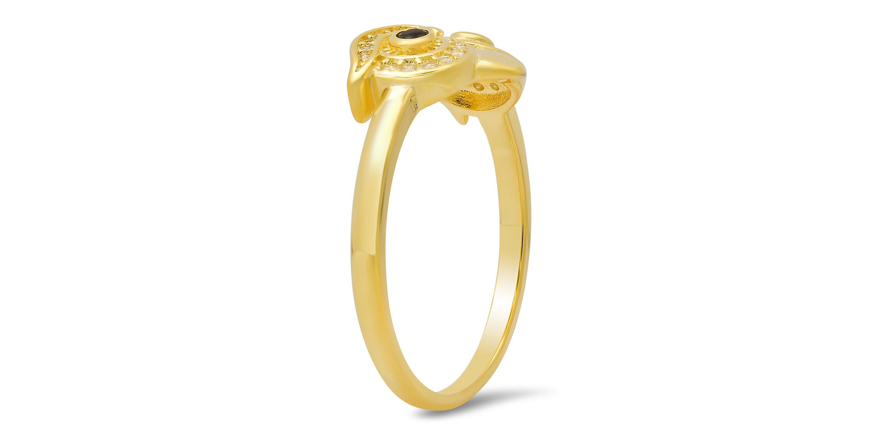 Sterling Silver CZ Owl Ring