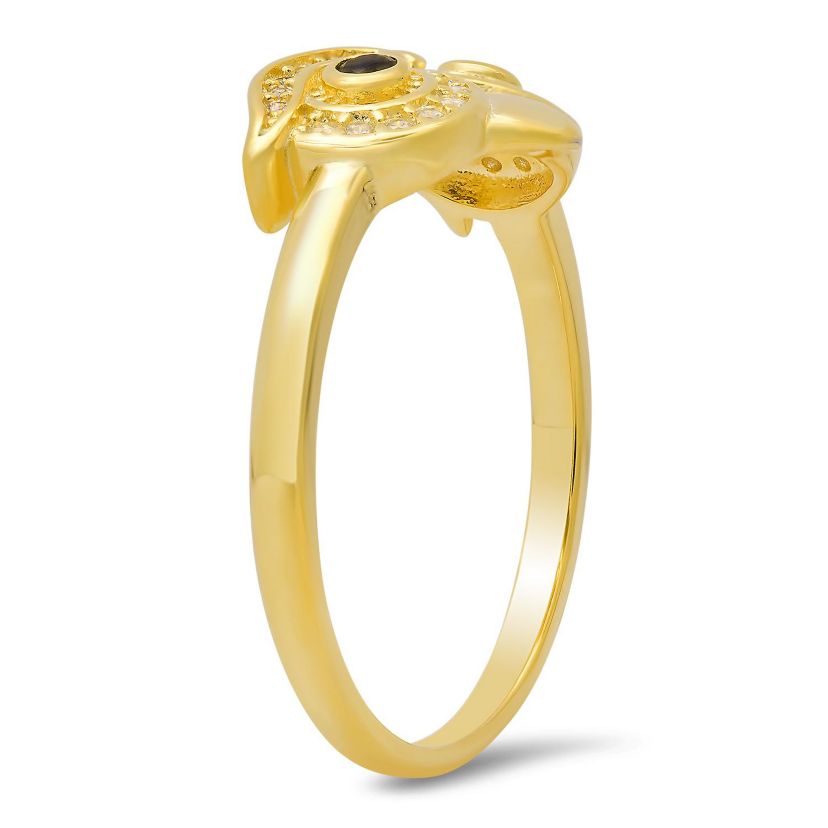 Sterling Silver CZ Owl Ring