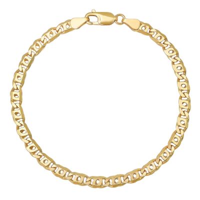 Kylie Harper Mens 8.5" Italian Thick/Heavy Sterling Silver Tiger Eye Chain Bracelet