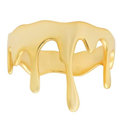 Kylie Harper Sterling Silver Melting Gold Statement Ring, 6