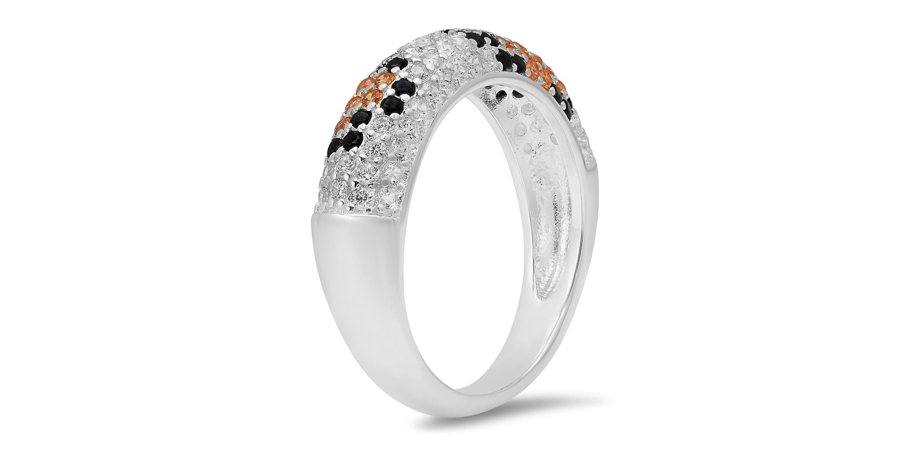 Sterling Silver Pave Leopard Skin Ring