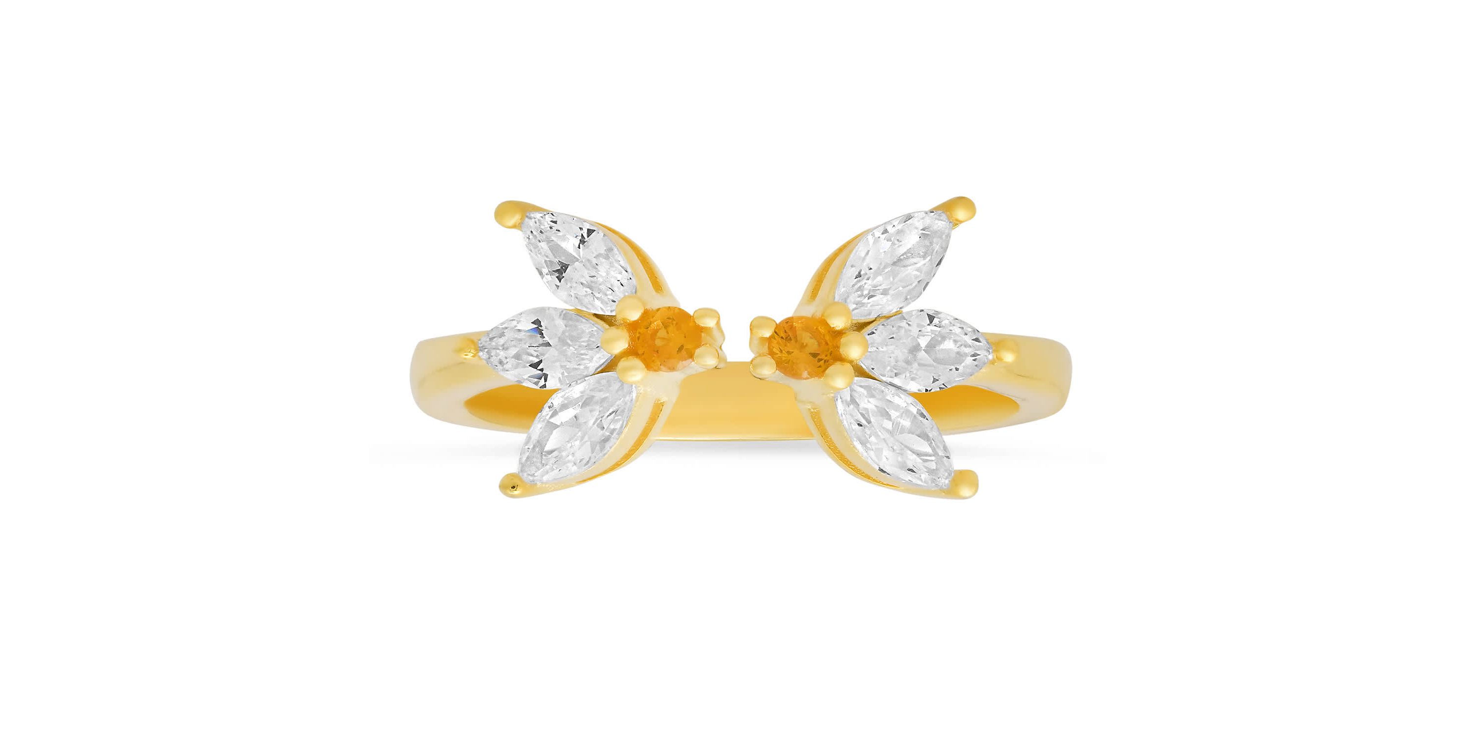 Sterling Silver Bumble Bee CZ Ring