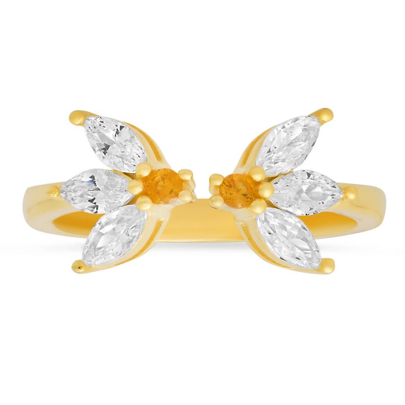 Sterling Silver Bumble Bee CZ Ring
