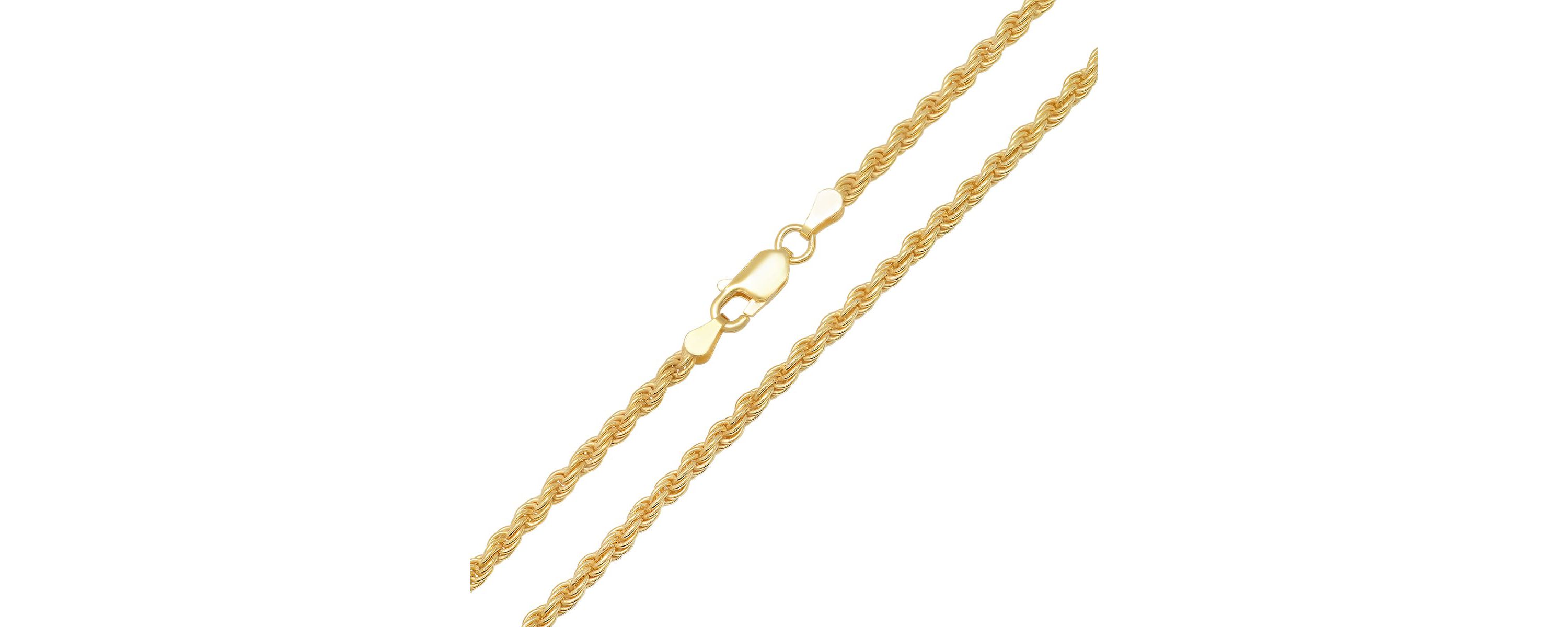 Mens 14k Gold THICK Diamond Cut Rope Chain Necklace