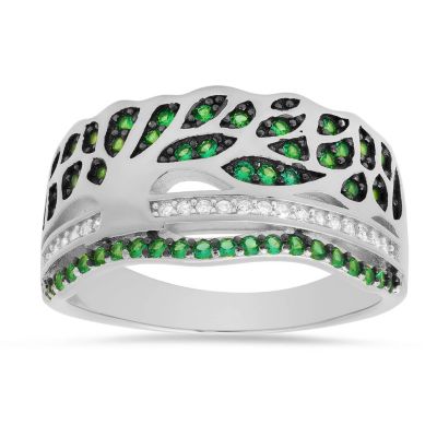 Kylie Harper Sterling Silver Tree of Life Statement Ring, 6