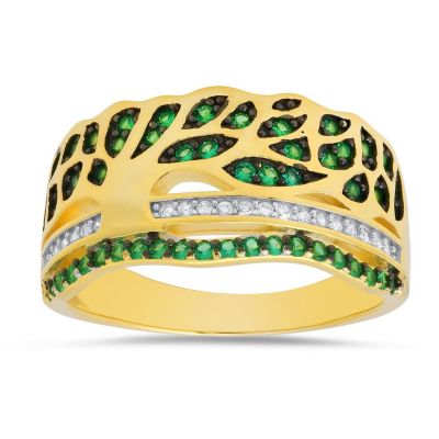 Kylie Harper Sterling Silver Tree of Life Statement Ring