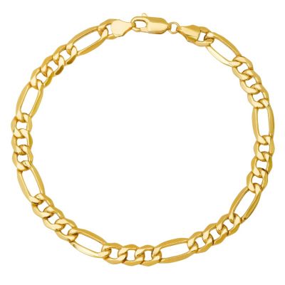 Kylie Harper Mens 14k Gold Thick Figaro Chain Bracelet