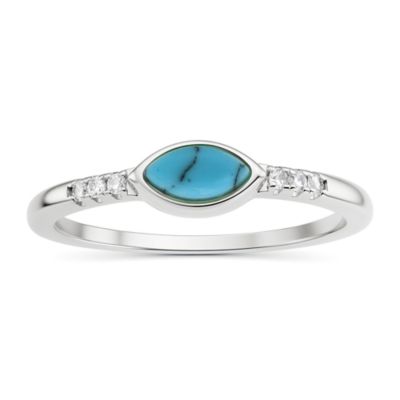Kylie Harper Sterling Silver Marquise-cut Turquoise Ring, 6