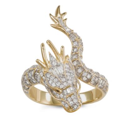 Jordan Blue NYC Lab Created Sterling Silver CZ Dragon Ring