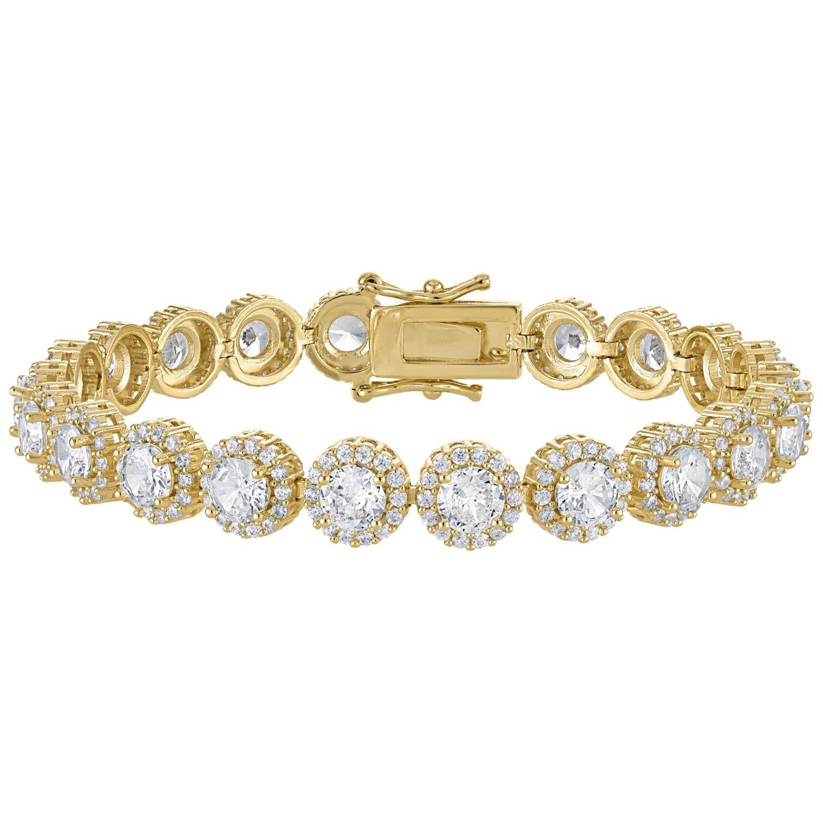 Lab Created Silver Plated Cz Bracelet