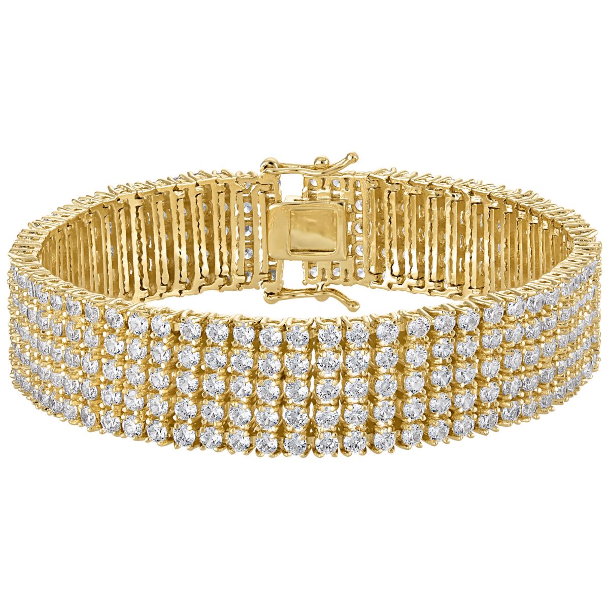Lab Created Gold Plated Cz Bracelet