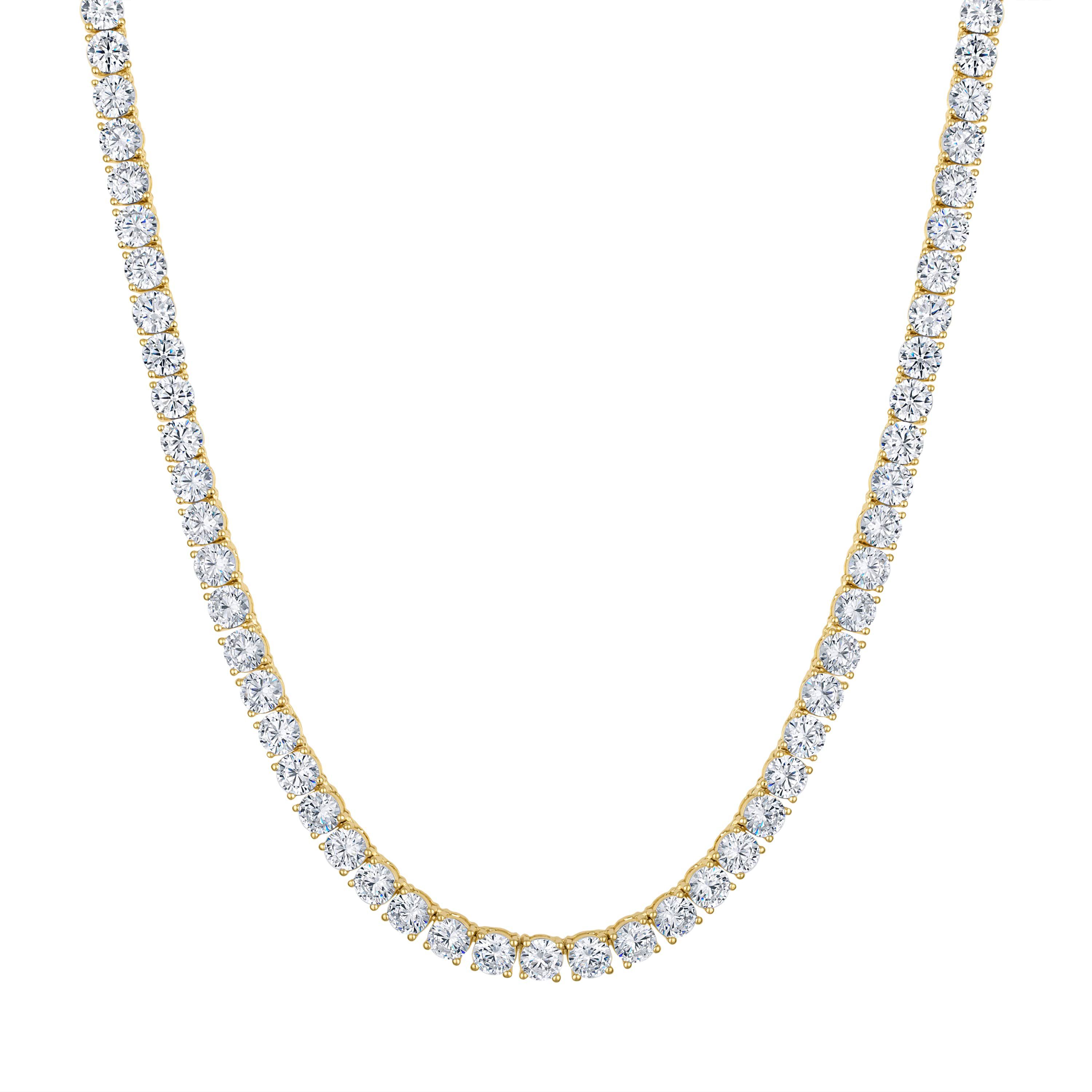 Lab Created Silver Plated Cz Tennis Neckalce