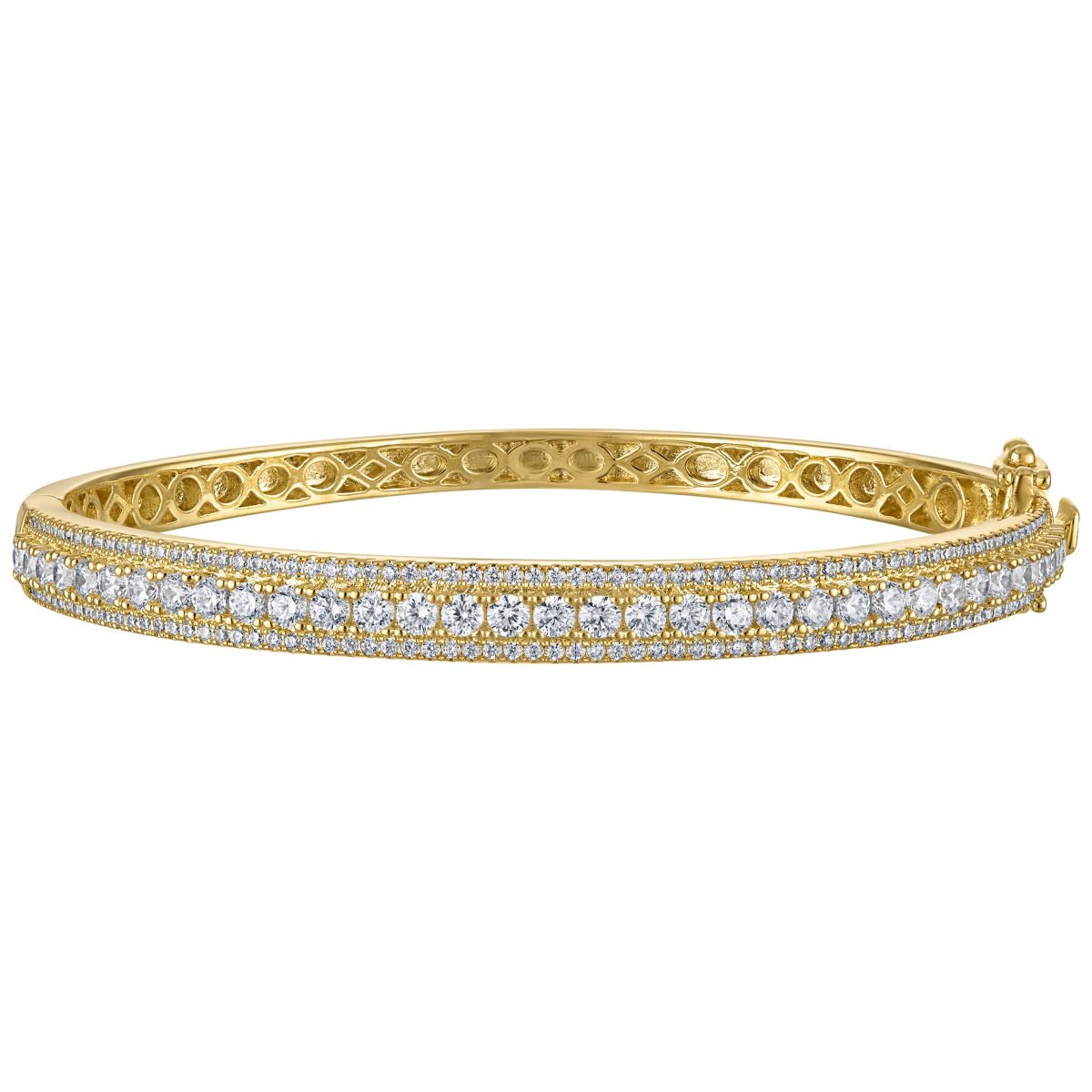 Lab Created Gold Plated Cz Bangle