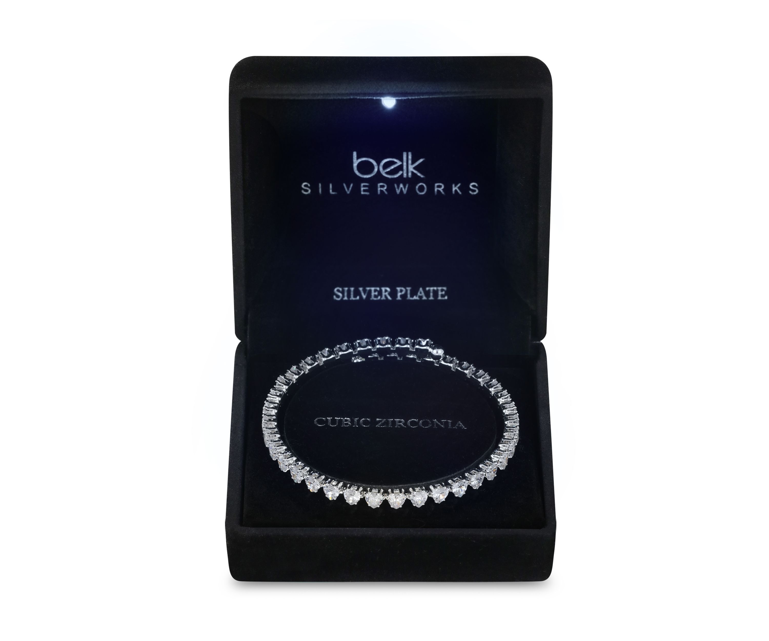 Lab Grown Heart Shaped Cubic Zirconia Coil Tennis Bracelet