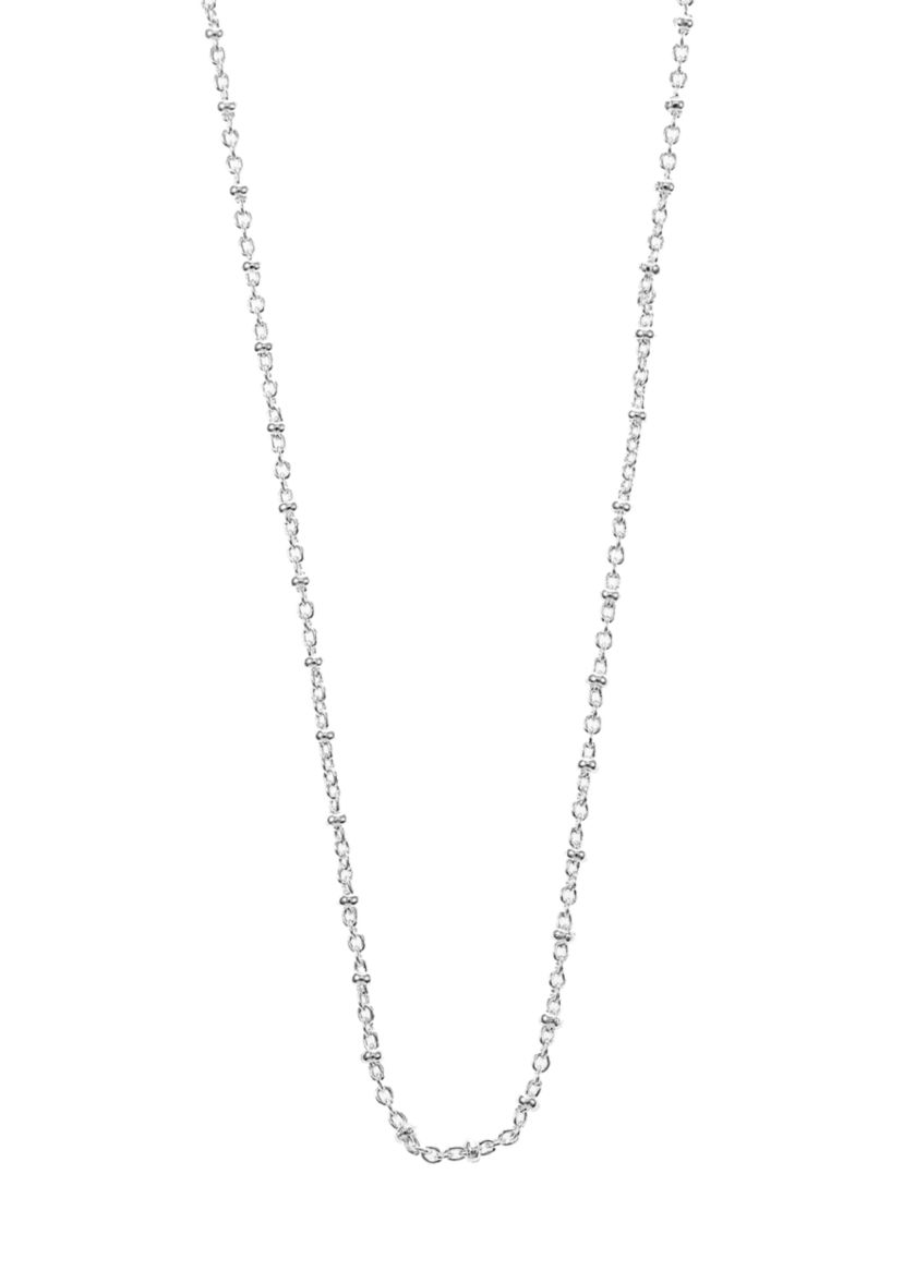 Fine Gold Plated Beaded Station Chain Necklace