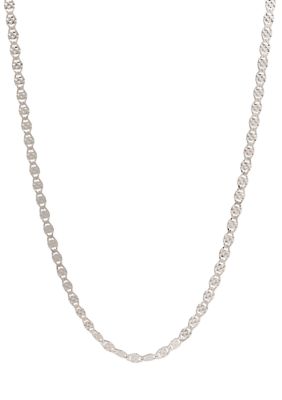 Belk Sterling Silver Sterling Silver Textured Sparkle Chain Necklace, 18 in