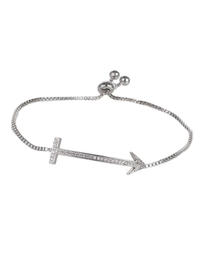 Pave CZ Arrow Bolo Bracelet
