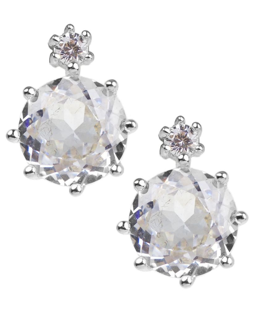 Double Drop CZ Claw Mini Studs