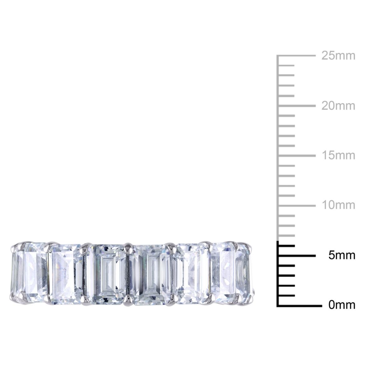 Lab Created Cubic Zirconia Eternity Ring in Sterling Silver