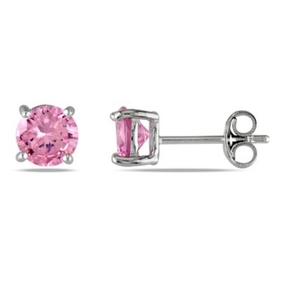 Haylee Jewels Cubic Zirconia Stud Earrings in Sterling Silver