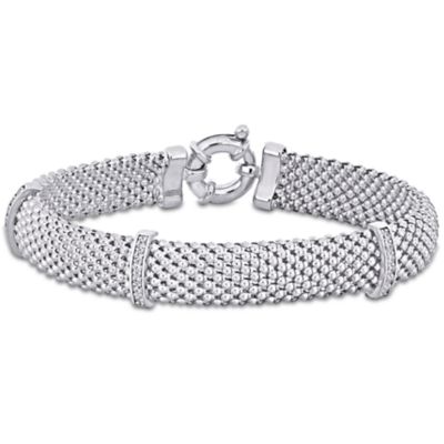 Haylee Jewels Cubic Zirconia Popcorn Style Bracelet
