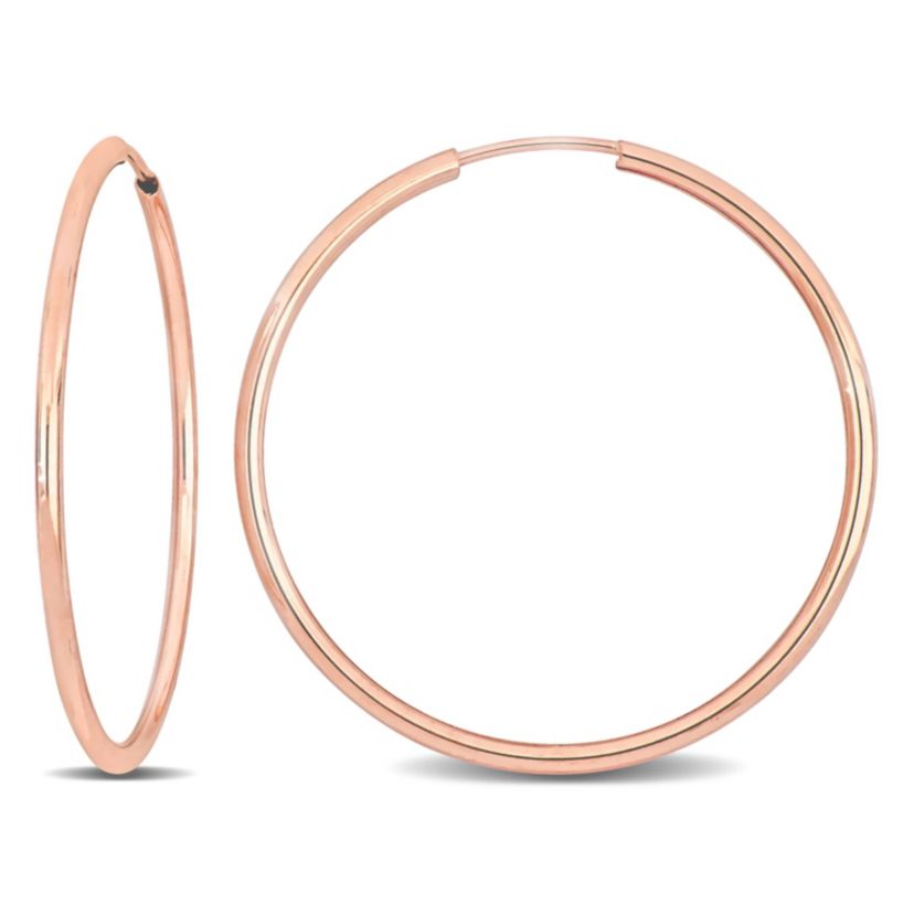 30mm Hoop Earrings in 14K Rose Gold