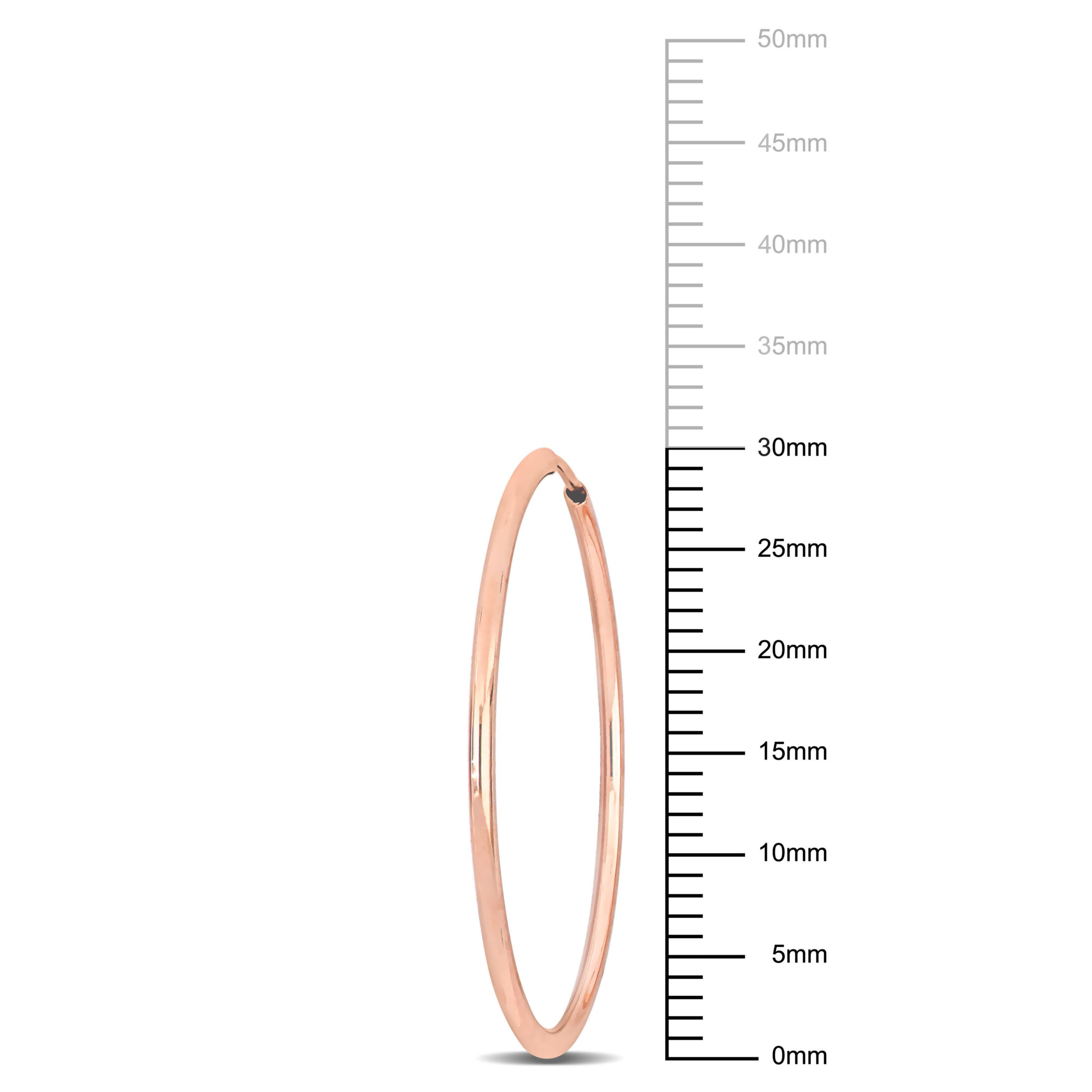 30mm Hoop Earrings in 14K Rose Gold