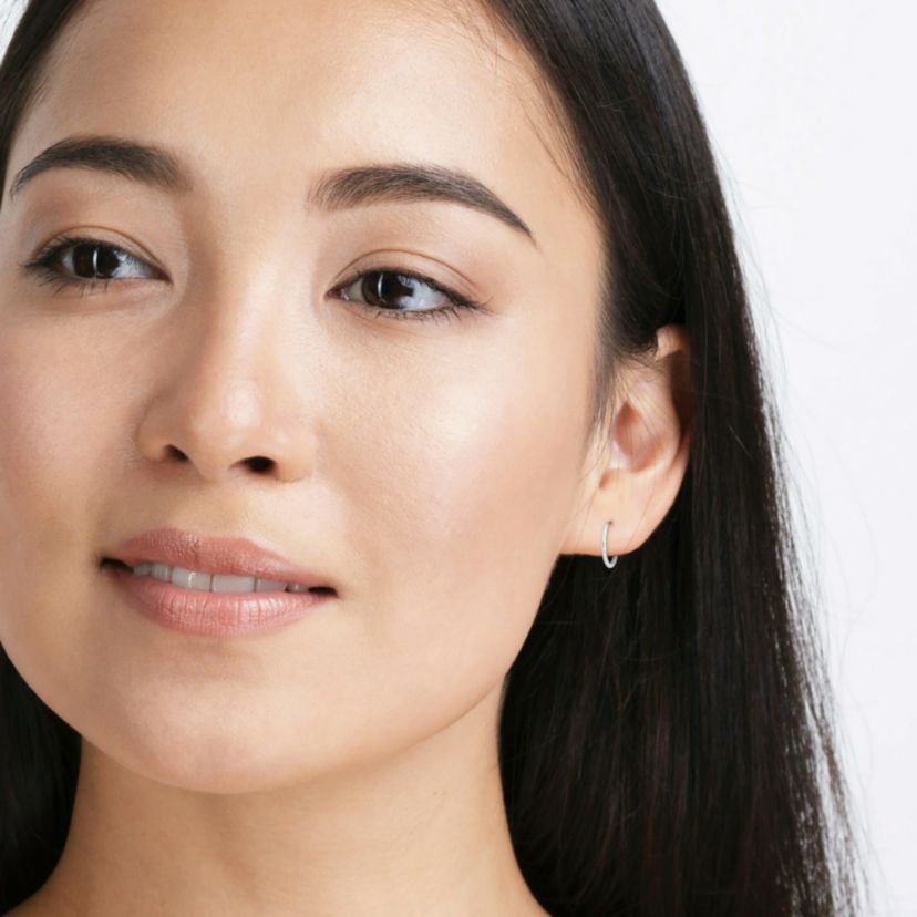 13mm Hoop Earrings in 14K White Gold