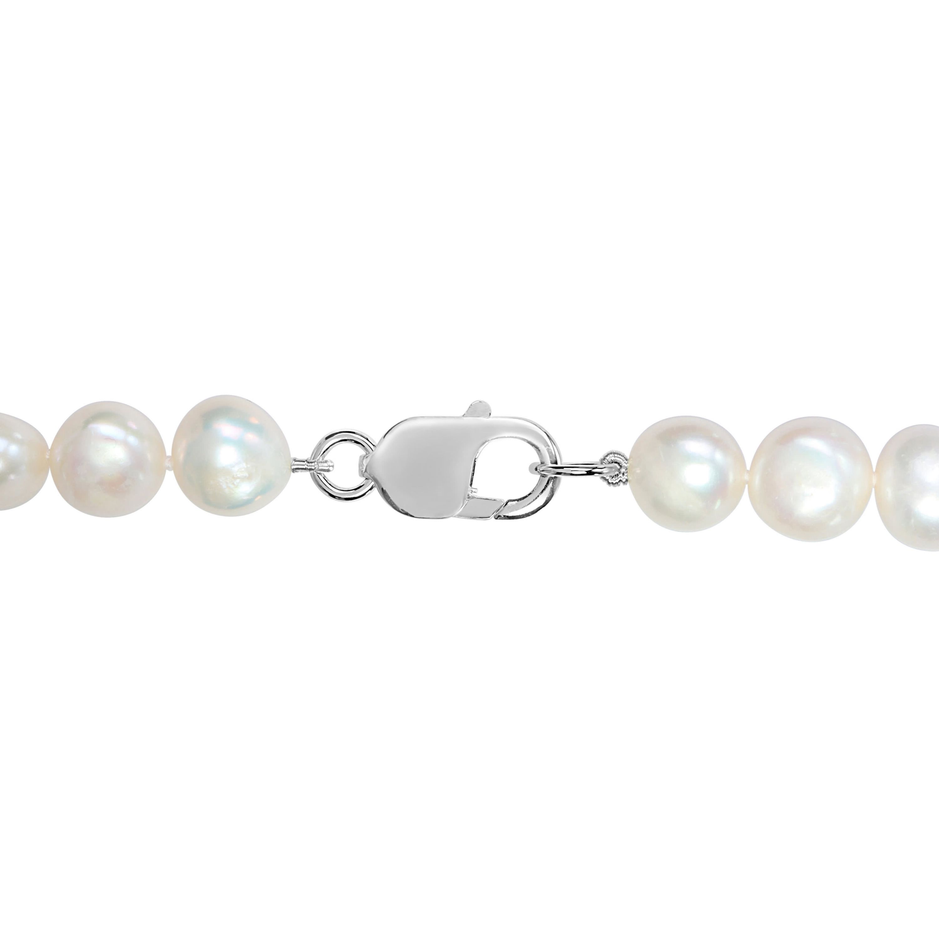 11-12mm Freshwater Cultured Pearl Strand Necklace with Sterling Silver Clasp, 20"