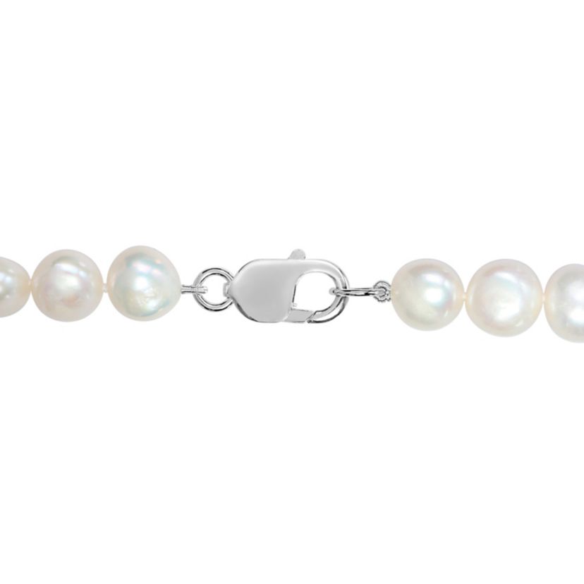 11-12mm Freshwater Cultured Pearl Strand Necklace with Sterling Silver Clasp, 20"
