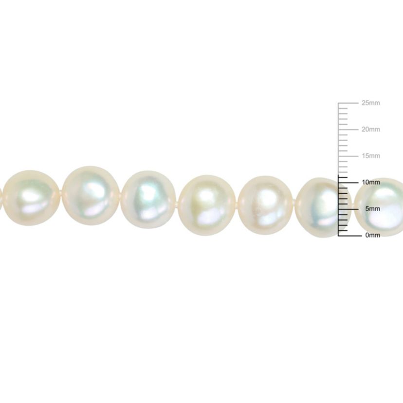 11-12mm Freshwater Cultured Pearl Strand Necklace with Sterling Silver Clasp, 20"