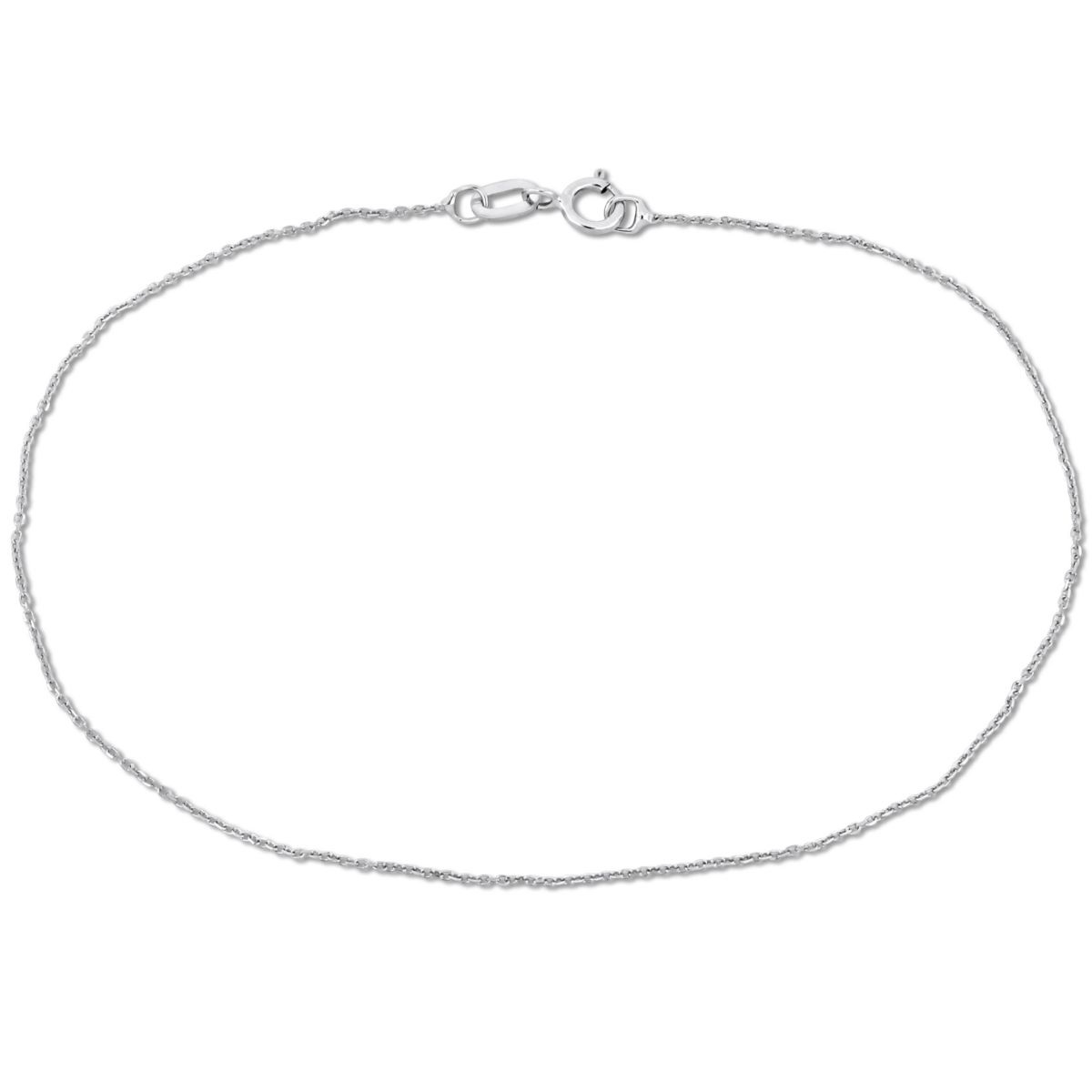 Curb Link Bracelet in 14K White Gold