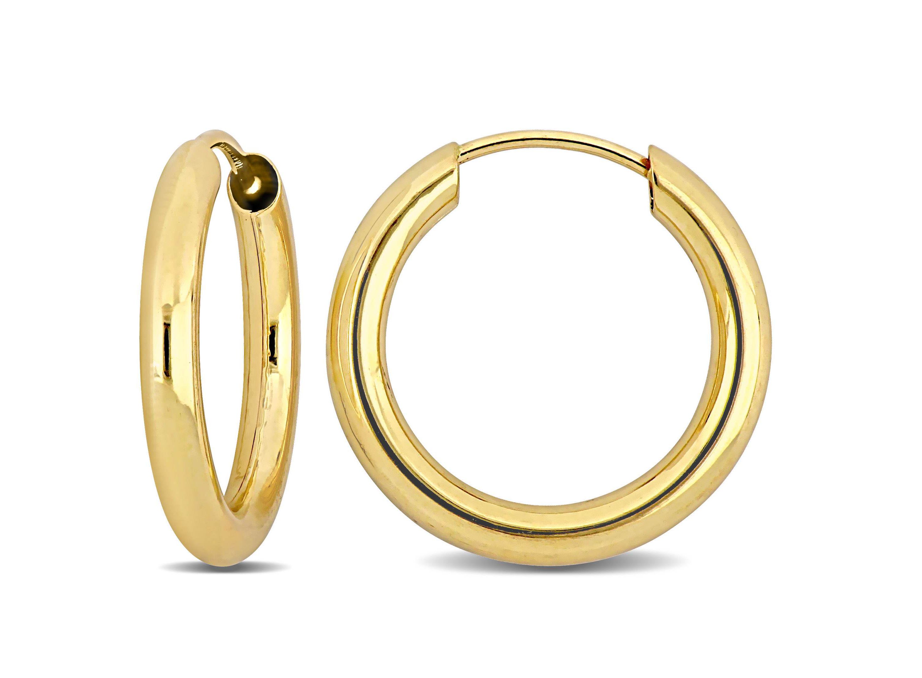 15mm Hoop Earrings in 14K Yellow Gold